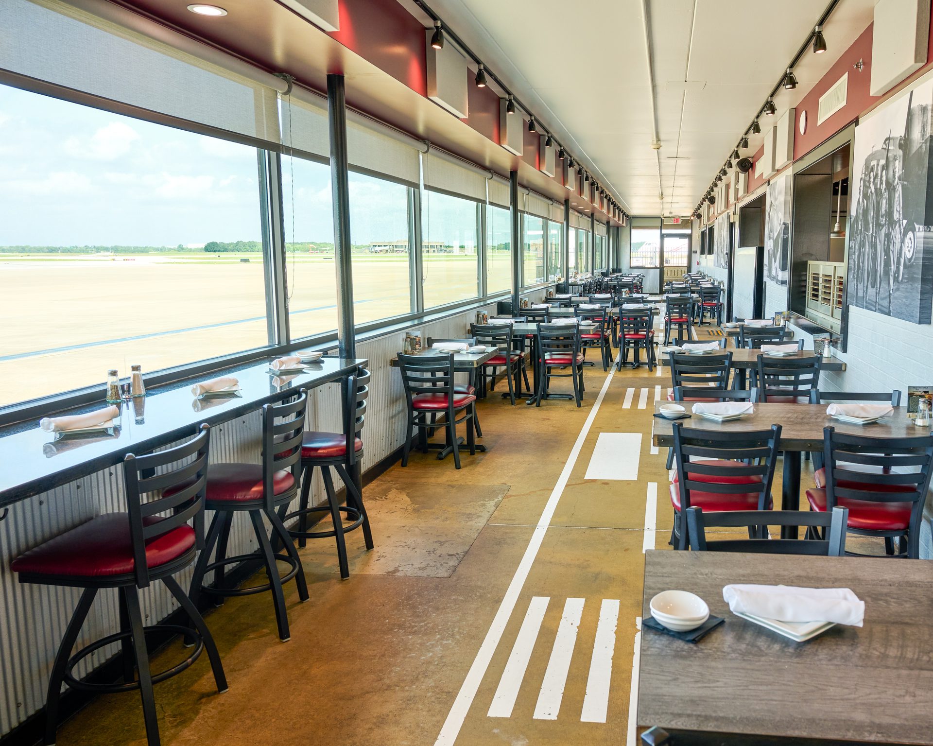 Dinner with a runway view