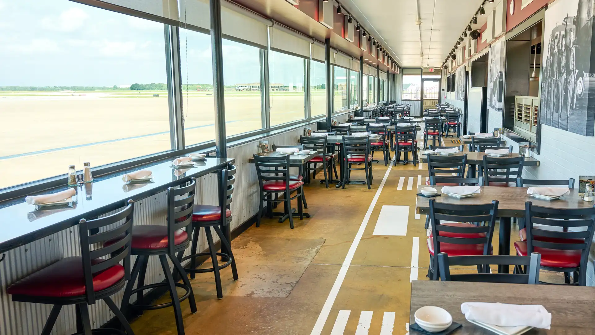 Dinner with a runway view