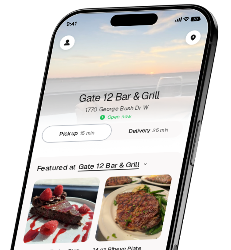 Gate 12 Bar & Grill app preview