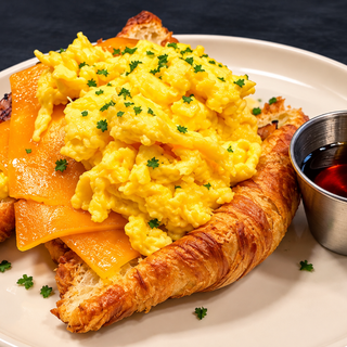 Open Faced Croissant Sandwich