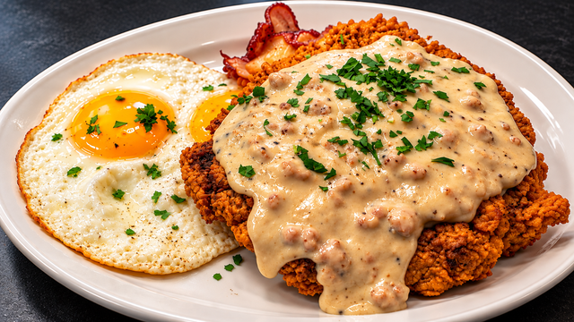 Chicken Fried Chicken & Eggs.